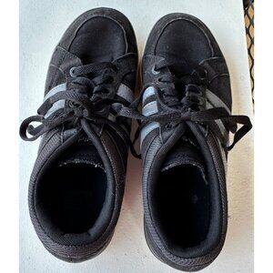 Adidas Black & Gray Striped Canvas Sneakers Lace-up Men's Size 8